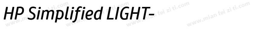 HP Simplified LIGHT字体转换